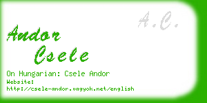 andor csele business card